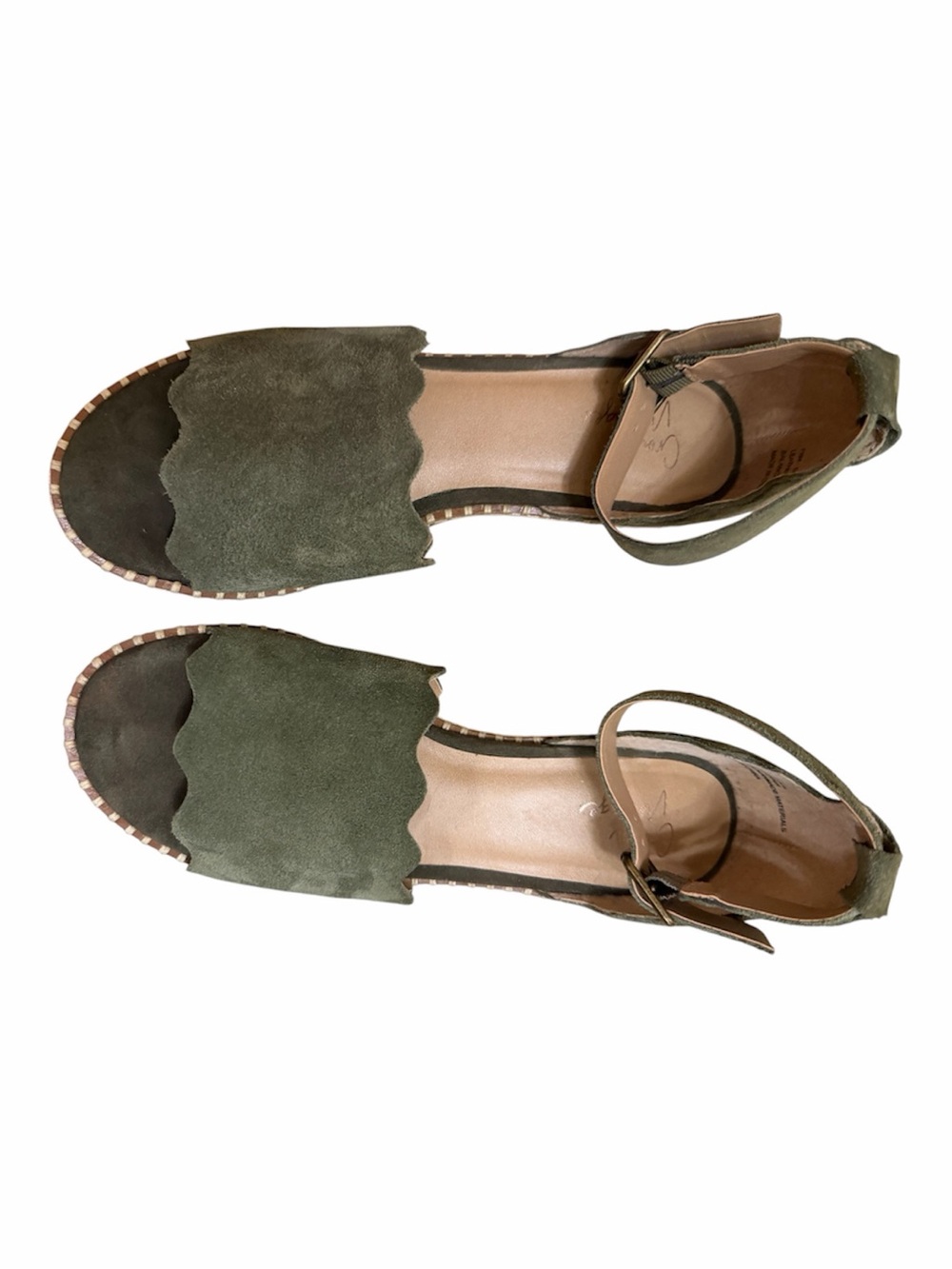 Crown Vintage Daffodil Espadrille in Olive 7.5 - Picture 3 of 4